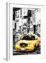 Yellow Taxi II - In the Style of Oil Painting-Philippe Hugonnard-Framed Giclee Print