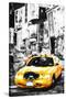 Yellow Taxi II - In the Style of Oil Painting-Philippe Hugonnard-Stretched Canvas