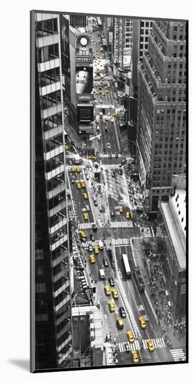 Yellow taxi in Times Square, NYC-Michel Setboun-Mounted Art Print