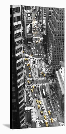 Yellow taxi in Times Square, NYC-Michel Setboun-Stretched Canvas