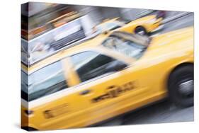 Yellow Taxi, New York, United States of America, North America-Amanda Hall-Stretched Canvas