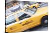 Yellow Taxi, New York, United States of America, North America-Amanda Hall-Stretched Canvas