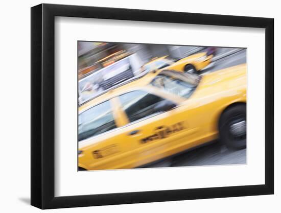Yellow Taxi, New York, United States of America, North America-Amanda Hall-Framed Photographic Print