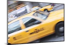 Yellow Taxi, New York, United States of America, North America-Amanda Hall-Mounted Photographic Print