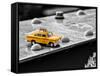 Yellow Taxi on Brooklyn Bridge-Philippe Hugonnard-Framed Stretched Canvas