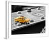 Yellow Taxi on Brooklyn Bridge-Philippe Hugonnard-Framed Photographic Print