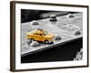 Yellow Taxi on Brooklyn Bridge-Philippe Hugonnard-Framed Photographic Print