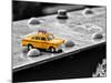 Yellow Taxi on Brooklyn Bridge-Philippe Hugonnard-Mounted Photographic Print