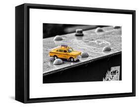 Yellow Taxi on Brooklyn Bridge-Philippe Hugonnard-Framed Stretched Canvas