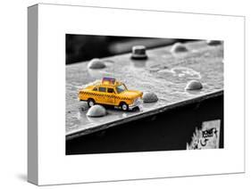 Yellow Taxi on Brooklyn Bridge-Philippe Hugonnard-Stretched Canvas