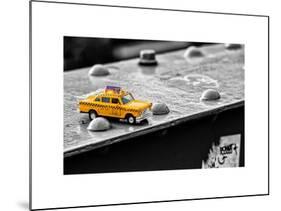 Yellow Taxi on Brooklyn Bridge-Philippe Hugonnard-Mounted Art Print