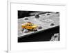 Yellow Taxi on Brooklyn Bridge-Philippe Hugonnard-Framed Art Print