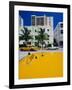 Yellow Taxi, South Beach, Miami Beach, Florida, USA-Sylvain Grandadam-Framed Photographic Print