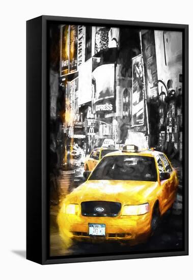 Yellow Taxi-Philippe Hugonnard-Framed Stretched Canvas