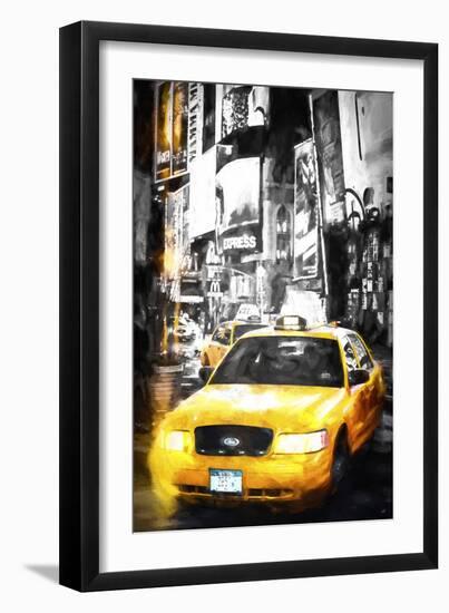 Yellow Taxi-Philippe Hugonnard-Framed Giclee Print