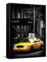 Yellow Taxis, 108 Fifth Avenue, Flatiron, Manhattan, New York City, Black and White Photography-Philippe Hugonnard-Framed Stretched Canvas