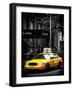 Yellow Taxis, 108 Fifth Avenue, Flatiron, Manhattan, New York City, Black and White Photography-Philippe Hugonnard-Framed Photographic Print