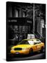 Yellow Taxis, 108 Fifth Avenue, Flatiron, Manhattan, New York City, Black and White Photography-Philippe Hugonnard-Stretched Canvas