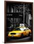 Yellow Taxis, 108 Fifth Avenue, Flatiron, Manhattan, New York City, Black and White Photography-Philippe Hugonnard-Framed Photographic Print