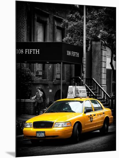 Yellow Taxis, 108 Fifth Avenue, Flatiron, Manhattan, New York City, Black and White Photography-Philippe Hugonnard-Mounted Photographic Print