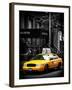 Yellow Taxis, 108 Fifth Avenue, Flatiron, Manhattan, New York City, Black and White Photography-Philippe Hugonnard-Framed Premium Photographic Print