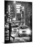 Yellow Taxis at Times Square during a Snowstorm by Night-Philippe Hugonnard-Mounted Photographic Print