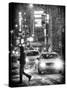 Yellow Taxis at Times Square during a Snowstorm by Night-Philippe Hugonnard-Stretched Canvas