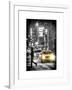 Yellow Taxis at Times Square during a Snowstorm by Night-Philippe Hugonnard-Framed Art Print