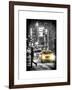 Yellow Taxis at Times Square during a Snowstorm by Night-Philippe Hugonnard-Framed Art Print