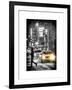 Yellow Taxis at Times Square during a Snowstorm by Night-Philippe Hugonnard-Framed Art Print