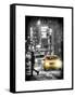 Yellow Taxis at Times Square during a Snowstorm by Night-Philippe Hugonnard-Framed Stretched Canvas