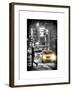 Yellow Taxis at Times Square during a Snowstorm by Night-Philippe Hugonnard-Framed Art Print