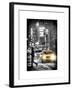 Yellow Taxis at Times Square during a Snowstorm by Night-Philippe Hugonnard-Framed Art Print