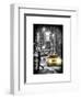 Yellow Taxis at Times Square during a Snowstorm by Night-Philippe Hugonnard-Framed Art Print