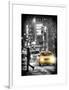 Yellow Taxis at Times Square during a Snowstorm by Night-Philippe Hugonnard-Framed Art Print