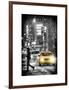 Yellow Taxis at Times Square during a Snowstorm by Night-Philippe Hugonnard-Framed Art Print