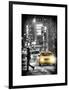 Yellow Taxis at Times Square during a Snowstorm by Night-Philippe Hugonnard-Framed Art Print