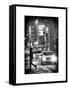 Yellow Taxis at Times Square during a Snowstorm by Night-Philippe Hugonnard-Framed Stretched Canvas