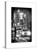 Yellow Taxis at Times Square during a Snowstorm by Night-Philippe Hugonnard-Stretched Canvas