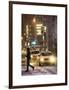 Yellow Taxis at Times Square during a Snowstorm by Night-Philippe Hugonnard-Framed Art Print