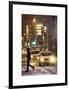 Yellow Taxis at Times Square during a Snowstorm by Night-Philippe Hugonnard-Framed Art Print