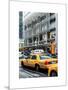 Yellow Taxis Manhattan Winter-Philippe Hugonnard-Mounted Art Print
