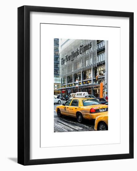 Yellow Taxis Manhattan Winter-Philippe Hugonnard-Framed Art Print