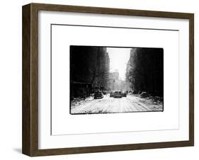 Yellow Taxis on Fifth Avenue Snow in Manhattan-Philippe Hugonnard-Framed Art Print