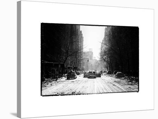 Yellow Taxis on Fifth Avenue Snow in Manhattan-Philippe Hugonnard-Stretched Canvas