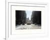 Yellow Taxis on Fifth Avenue Snow in Manhattan-Philippe Hugonnard-Framed Art Print