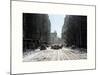 Yellow Taxis on Fifth Avenue Snow in Manhattan-Philippe Hugonnard-Mounted Art Print