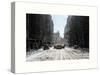 Yellow Taxis on Fifth Avenue Snow in Manhattan-Philippe Hugonnard-Stretched Canvas