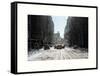 Yellow Taxis on Fifth Avenue Snow in Manhattan-Philippe Hugonnard-Framed Stretched Canvas