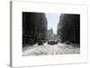 Yellow Taxis on Fifth Avenue Snow in Manhattan-Philippe Hugonnard-Stretched Canvas